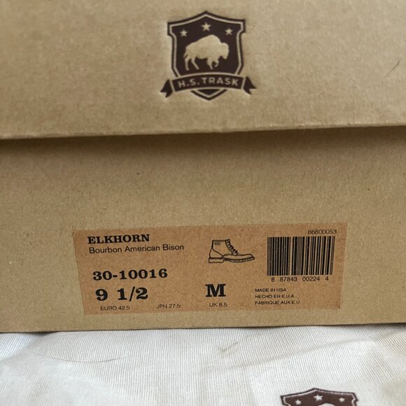 Trask Reserve Elkhorn Bison Leather Boots Men's 9.5 - Picture 8 of 9